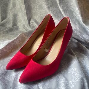 Women red stilettos shoes